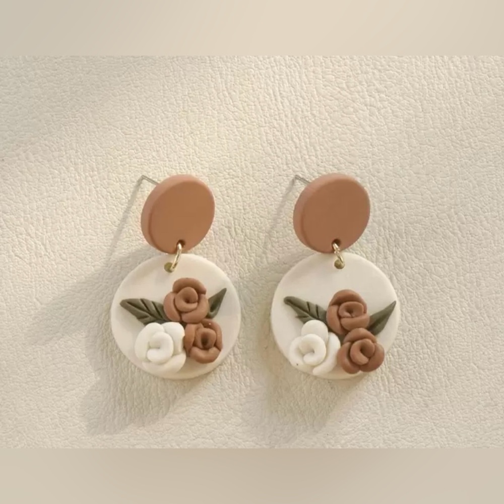 Boho Floral Vintage Resin Earrings